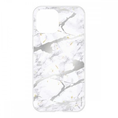 Crazy Kase Sag til iPhone 12 (6.1) Soft Grey Marble Effect