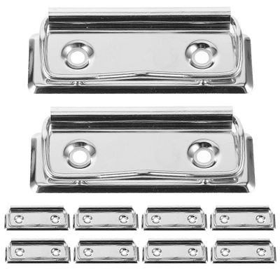 10kpl metallinen kirjoituslevy puristimet toimiston leikepöydät pidikkeet valikko kiinnityspidikkeet leikepöydän tarjonta Hopea 7x3cm