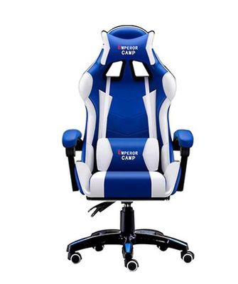 Ruili Professionel Computer Chair Lol Internet Cafeer Sports Racing Chair Wcg Play Gaming Chair Office Chair Chair Hvid/blå