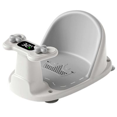 Taaperon kylpytuoli Taaperon kylpyistuimet imukupin vakaudella ja säädettävällä tuella 6–36 kuukauden ikäisille vauvoille Edistynyt harmaa temperam...