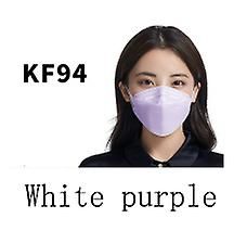 Lauwodun Pil-formet Kf95 Voksen Ansigtsmaske Voksen Fisk-formet Åndbar Kn94 Tre-dimensionelle Mask-50 Pieces hvid lilla