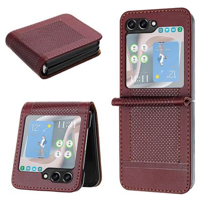 Kotelo Samsung Galaxy Z Flip 6: lle, vintage-ommelnahkainen lompakkokotelokorttipaikka jalusta magneettinen suljin iskunkestävä käännettävä folioko...