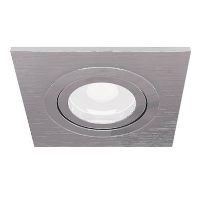 Maytoni Lighting Atom forsænket firkantet downlight sølv, 1 lys, GU10