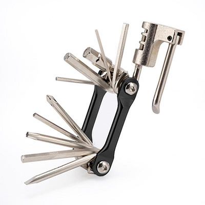 Cykel Reparation Cykel Værktøjer Cykling Tools Mountainbike Tilbehør Folding Mini Cykel Multitool Skruetrækker Sort