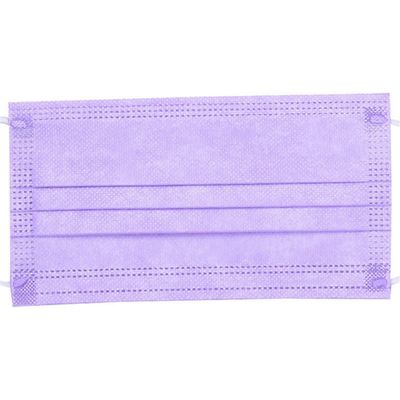 50 kpl Pakkaus Kasvonaamio Kertakäyttöinen 3Ply kasvosuojus aikuisten päivittäiseen suojaan Pölytiivis Hengittävä nenä Violetti 50PCS
