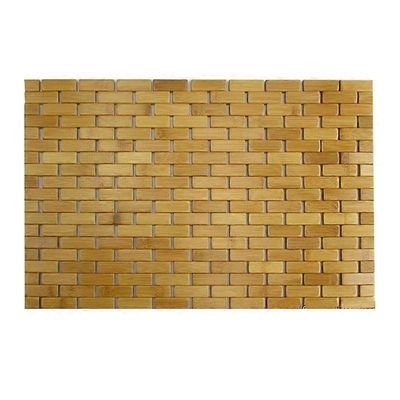 Tiikki puukylpymatto Jalat Suihku lattia Luonnollinen bambu non slip suuri 50x70cm Puun väri