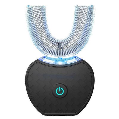 Ultraääni sähköhammasharja, automaattinen hammasharja U-muotoinen koko suu 360° puhdas hampaiden valkaisu Musta