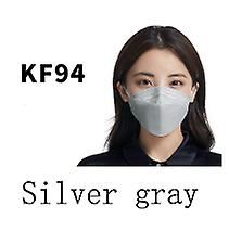 Lauwodun Pil-formet Kf95 Voksen Ansigtsmaske Voksen Fisk-formet Åndbar Kn94 Tre-dimensionelle Mask-50 Pieces sølvgrå