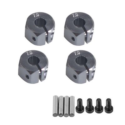 4stk/parti 7mm tyk 12mm aluminium hjul hex møtrik med stifter drive hubs 102042 opgradering dele til 4wd Rc bil Himoto
