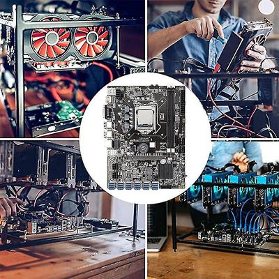 B75 12usb Btc Miner Mboard + CPU + 4G DDR3 Ram + fan + fedt + s kabel + kabel + sata