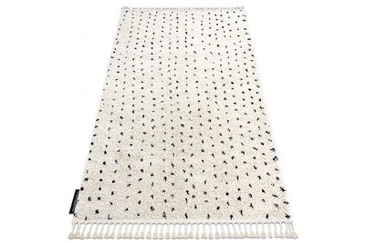 RugsX Tæppe BERBER SYLA B752 prikker fløde Fringe Berber marokkanske shaggy 140x190 cm