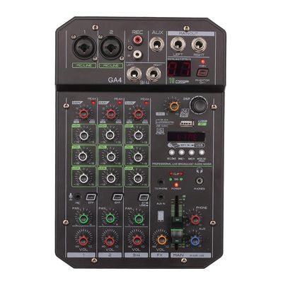 Allbestlife Musical Mini Audio Mixer Multi-funktion Effekter Mixer 4 us