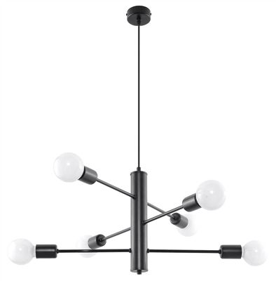 Sollux Lighting Duomo 6 Let multiarm loft vedhæng sort, E27