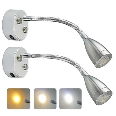 12V-24V led-lukuvalo, Rv-himmennettävä lukulamppu USB-laturilla, matkailuauton perävaunun Rv-yöpöydän valolle, 2kpl-musta hopea