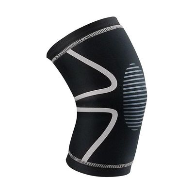 Elastisk knæ pad nylon sports fitness knæpude gear patella protektor tandbøjle kører basketball volleyball knæ støtte 01 Xl