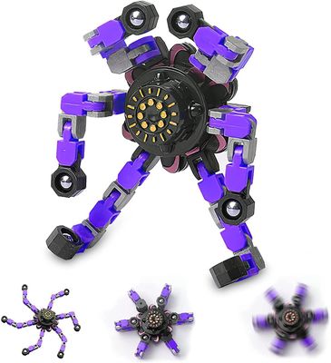 AIR Finger hånd spinner legetøj med transformerbar kæde mekanisk spiral twister (lilla)
