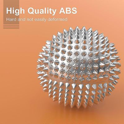 2 kpl hierontapallo neuloilla - akupunktio aktiivinen hierontalaite piikikäs kova hierontatyökalu käsille ja jaloille Hopea 32mm