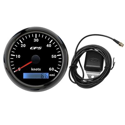 85 mm:n GPS-merinopeusmittari 0-60 meripeninkulmaa 7-värisellä taustavalolla GPS-matkamittarin kanssa yhteensopiva Marin