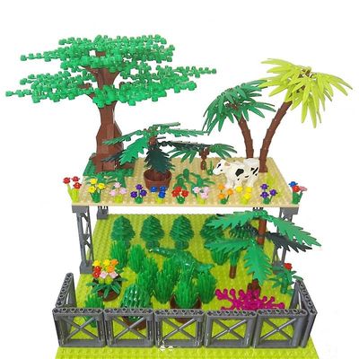 Ebox Dobbeltsidede bundplader til små klodser - kompatibelt byg Beige Tree