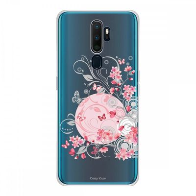 Crazy Kase Hull For Oppo A9 2020 I Silikone Soft 1 Mm, Blomst og Sommerfugl