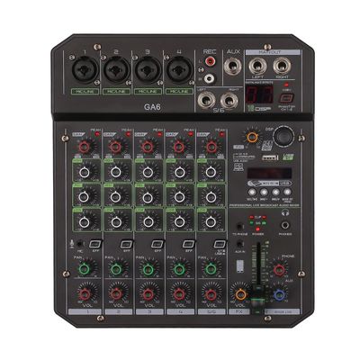 Allbestlife Musical Mini Audio Mixer Multi-funktion Effekter Mixer 6 eu