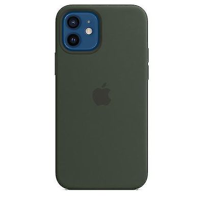 Silikonipuhelinkotelo Magsafella IPhone 12: lle ja 12 Prolle Tummanvihreä