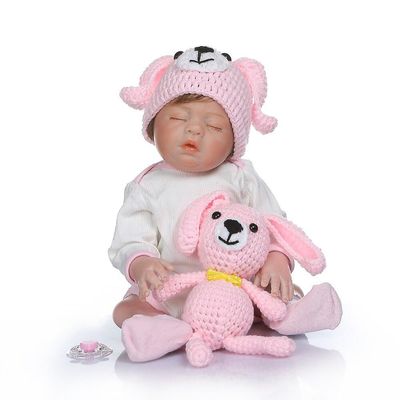 Genfødsel dukke 48cm bebe dukke genfødt baby tvilling baby dreng og pige hånd detaljeret maleri pinky look hele kroppen silikone sød gave