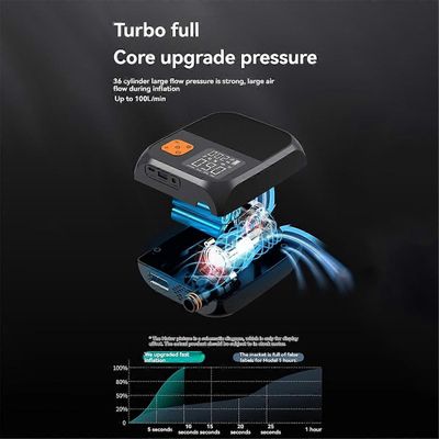 Kannettava ladattava sähköinen melontalautapumppu, LED-taskulampulla, 8000mAh akku, melaa varten