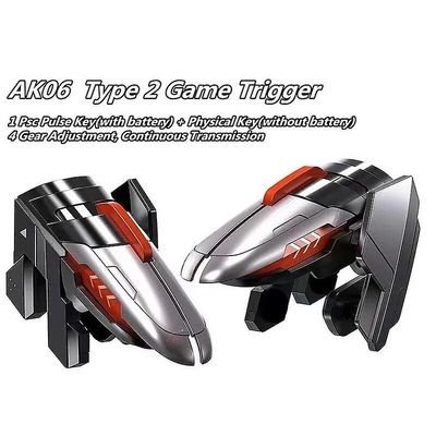 Game Console Accessories Muistio 6 sormen matkapuhelin Abs-pelin liipaisin Ak06 Pubg-kohdistusammuntaan L1 R1 Alloy -näppäinpainike iOS: lle Androi...