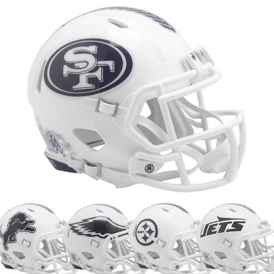 Riddell Speed minijalkapallokypärä NFL-TERVEHDYS PALVELUUN Kävi koulua San Francisco 49ers