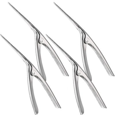 4 stykker Rustfritt stål Reker Skreller Praktisk Reke Deveiner Tool Portable Reker Cleaner Knife Seafood Shell Peeler