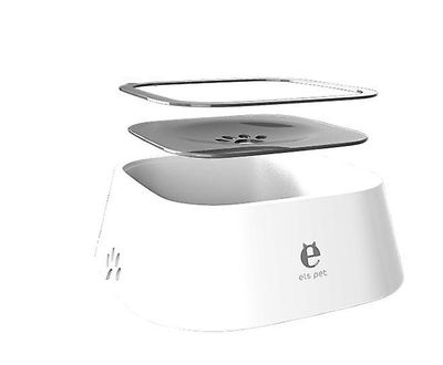 Handuo Pet Waterer, Hund Waterer, Hund Bowl, Ikke-våd Mund, Splash Vand grå