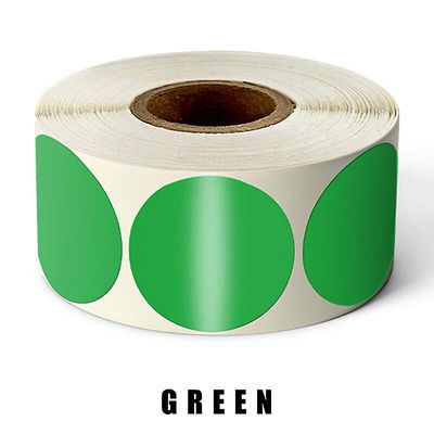 500pcs/roll Chroma Label Farvekode prik etiketter klistermærker, grøn farve