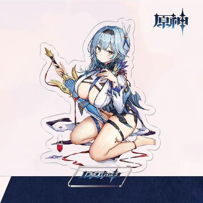 To-dimensionelle Yuanshen Spil Thunder General Gan Yu Walnut Akryl Beslag Style 22