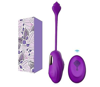 Mikasa Kegel Exercise Balls Vægte, Vægtet Ben Wa Ball med trådløs fjernbetjening for begyndere &avanceret (dyb lilla)
