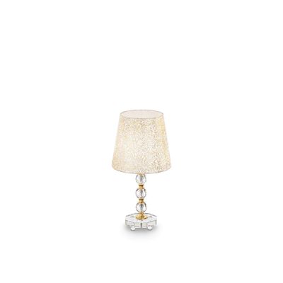 Ideal Lux Lighting Ideel Lux Queen - 1 lys medium bordlampe guld med glas dekoration, E27