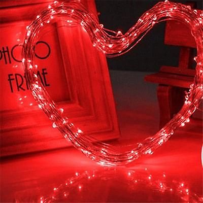 1M 2m 3m 5m førte streng lys til bryllupsfest julepynt fe lys haven udendørs waterproofgarden dekoration Rød 3m 30leds