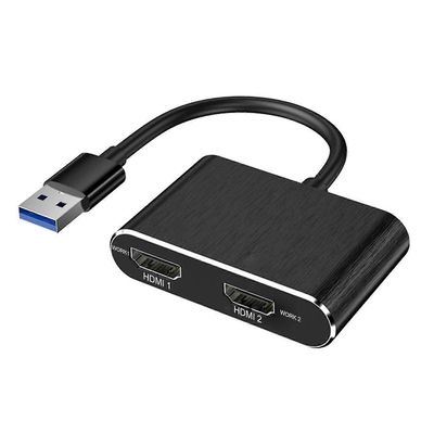 Usb 3.0 –Dual Hdmi -sovitin Ulkoinen video tukee vain Windowsia Musta