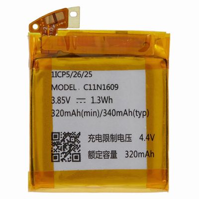 Asus Zenwatch 3 WI503Q 3.85V 340mAh litiumionipolymeeriakkukokoonpano-osa (koodaus: C11N1609)