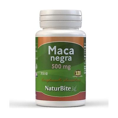 Naturbite Black maca 500mg 120 tablettia, joissa on 500mg