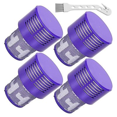 Udskiftning V10 filtre til Dyson V10 Cyclone Series, v10 Total Clean, Sv12, 4 Pack Filtre og 1 ren børste
