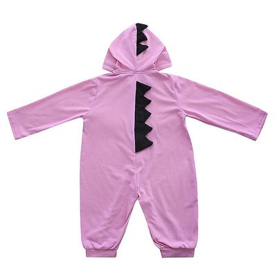 Liltop Dinosaur Kostume Nyfødte Baby One Piece Hætteklædte Romper buksedragt Playsuit Lilla 6 Months