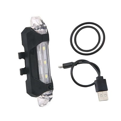 Mountainbike sikkerhed led advarsel for- og baglygter hvid