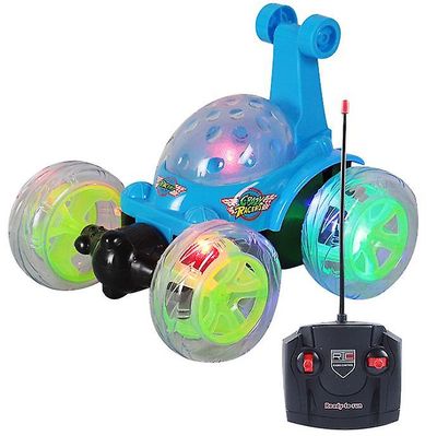 Handuo Stunt dump truck, cool lys og musik børn's store legetøjsbil blå