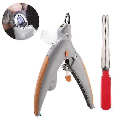 Coosilo Pet Nail Clippers belyst Led Light 5x forstørrelse med Nail File