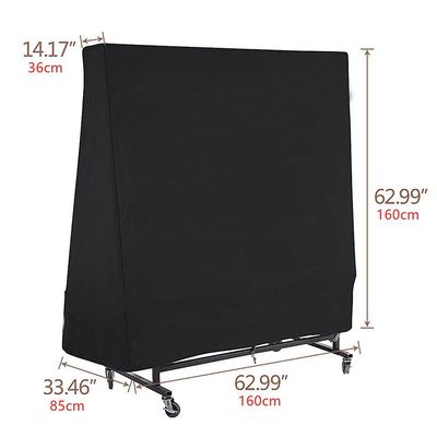 Bordtennis billardbord dække støvtæt vandtæt solcreme Oxford klud sort 160x85x160cm