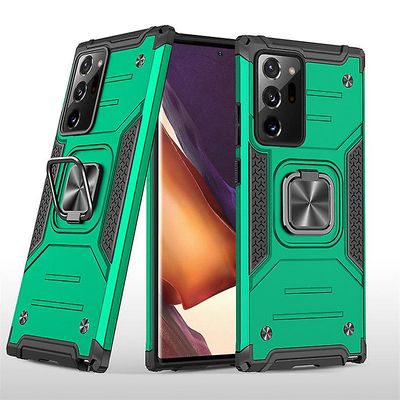 Stødsikker rustning sag til Samsung s10 med støttefod all inclusive dække mørkegrønne rpc1251