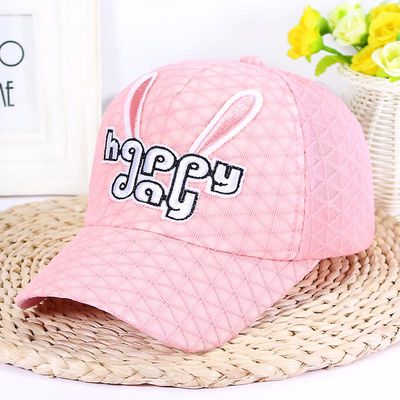 Sommer Broderi Breve Kaninører Børns Baseball Net Caps Åndbar Sun Hat Baseball Cap Baby Børn Touca Infantil