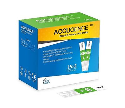 Aionyaaa Accugence Blood Ketone Blood Glucose (gud) Keto Diet Meter System Diabetes Gikt Monitoring Device Byt endast ut testremsor KET testpapper ...
