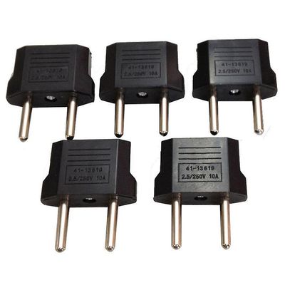 5 stk us usa til eu euro europa ac power converter reiseadapter lader plugger